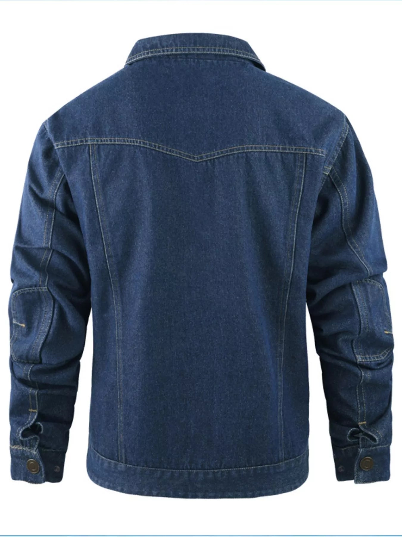 Men's Casual Snap Down Denim Jacket