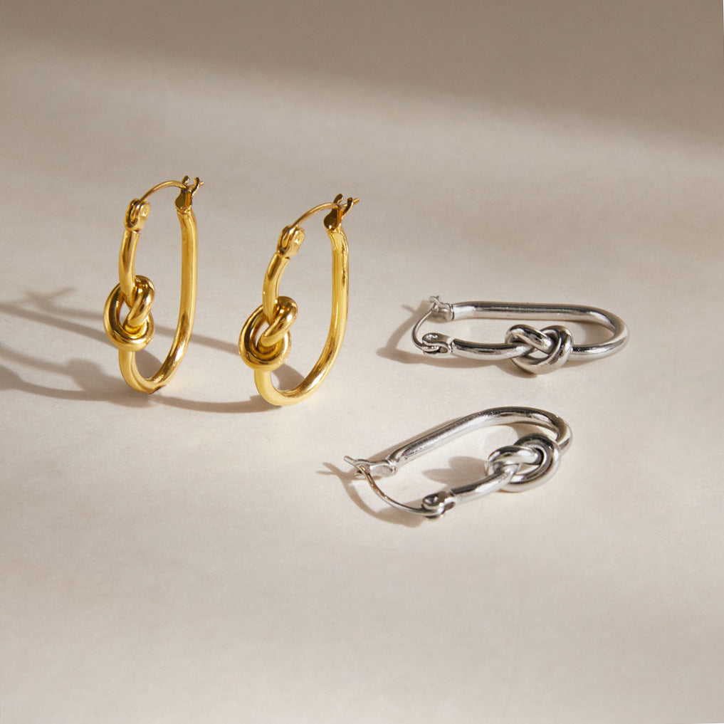Knotted Huggie Earrings Collection