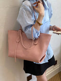 Leather Texture Tote Bag