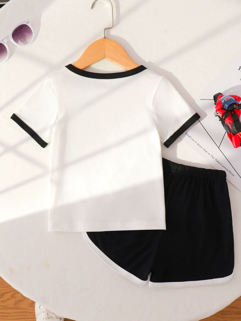 Children's Giraffe Graphic Tee and Shorts Set