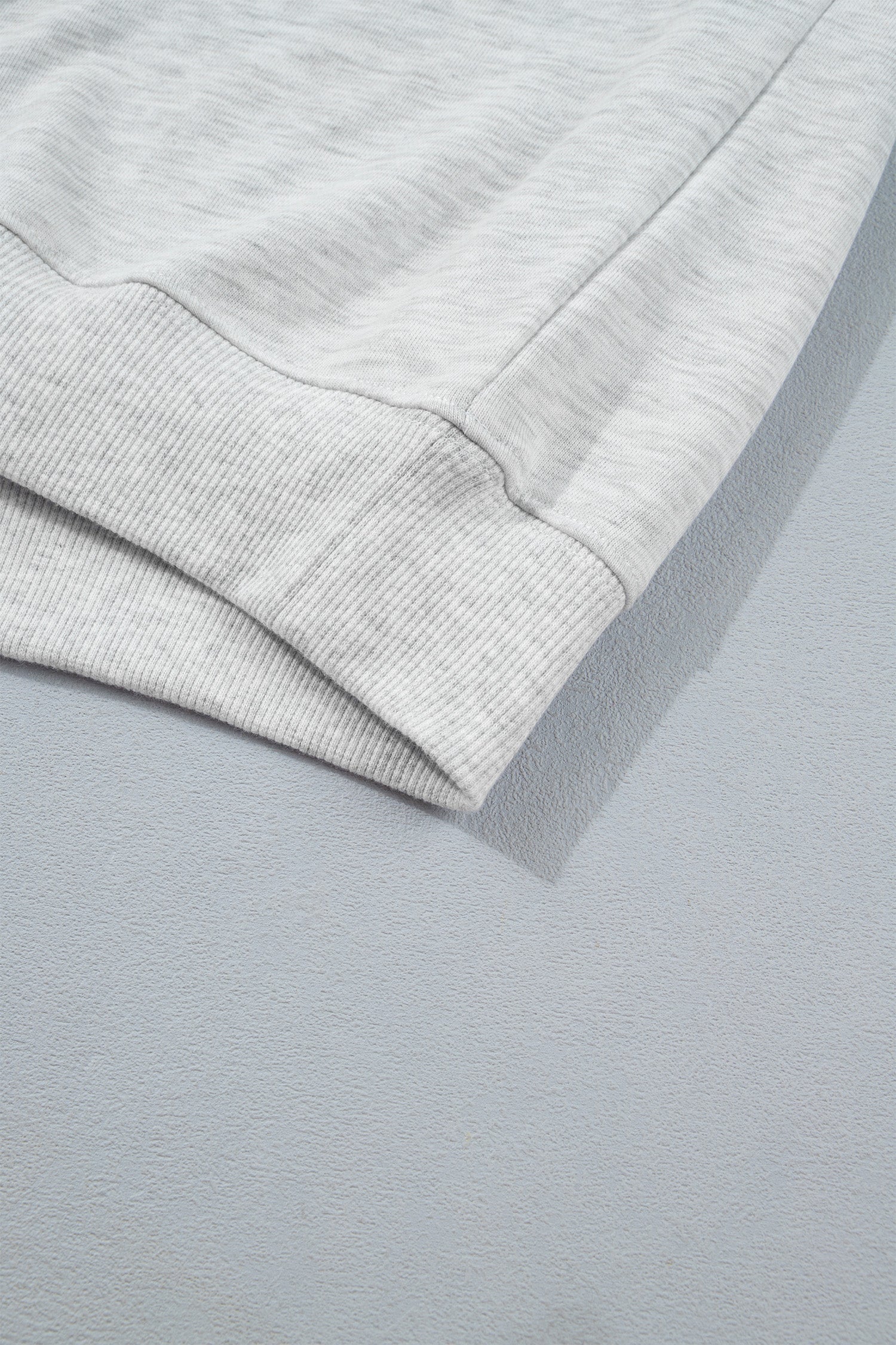 Light Grey Game Day Letter Embroidery Long Sleeve Round Neck Sweatshirt