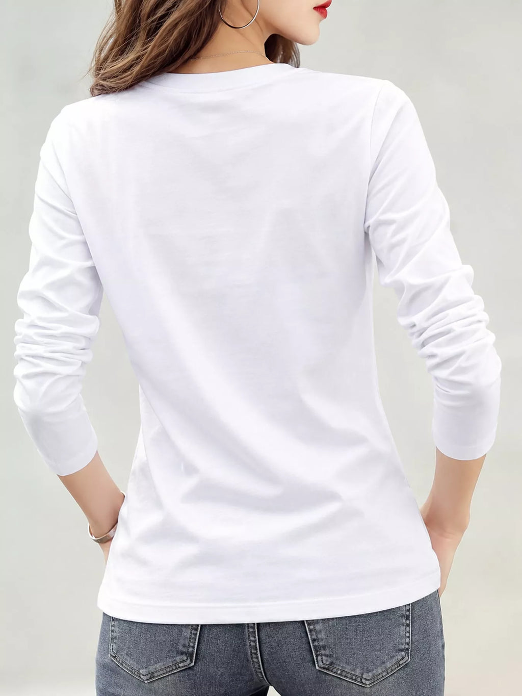 Full Size Crown Long Sleeve T-Shirt Plus Size
