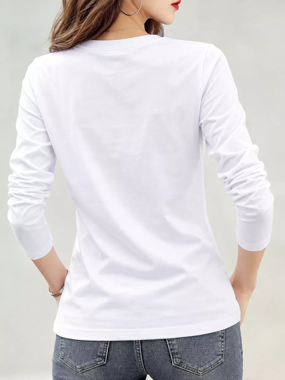 Full Size Crown Long Sleeve T-Shirt Plus Size