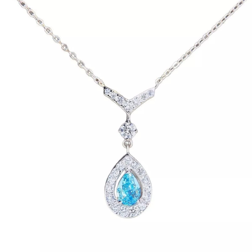 925 Sterling Silver Teardrop Pendant Necklace