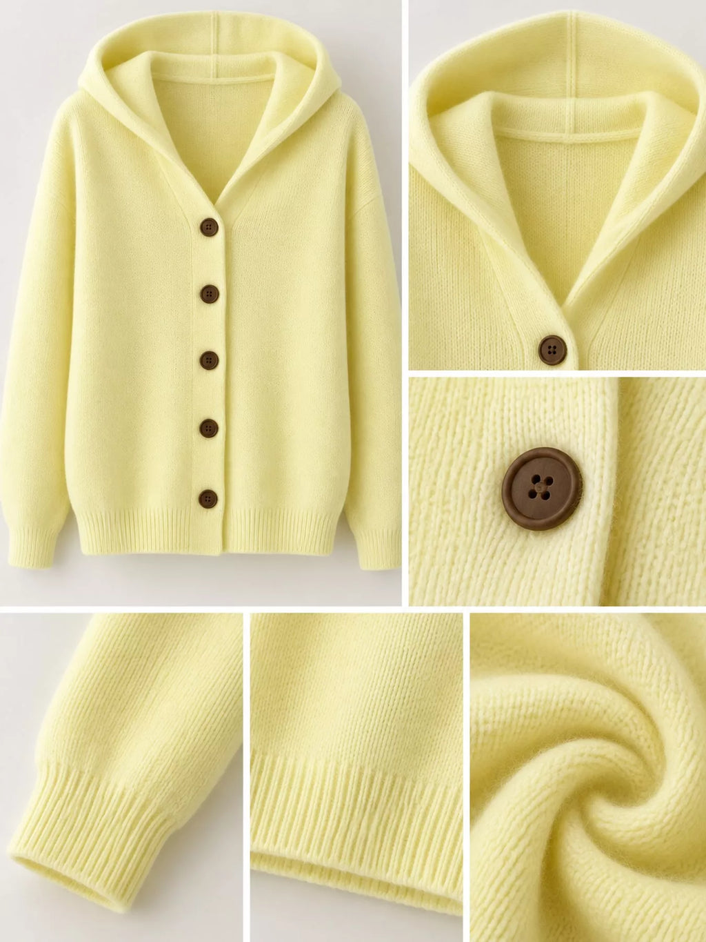 Full Size Hooded Button-Down Knit Cardigan Plus Size