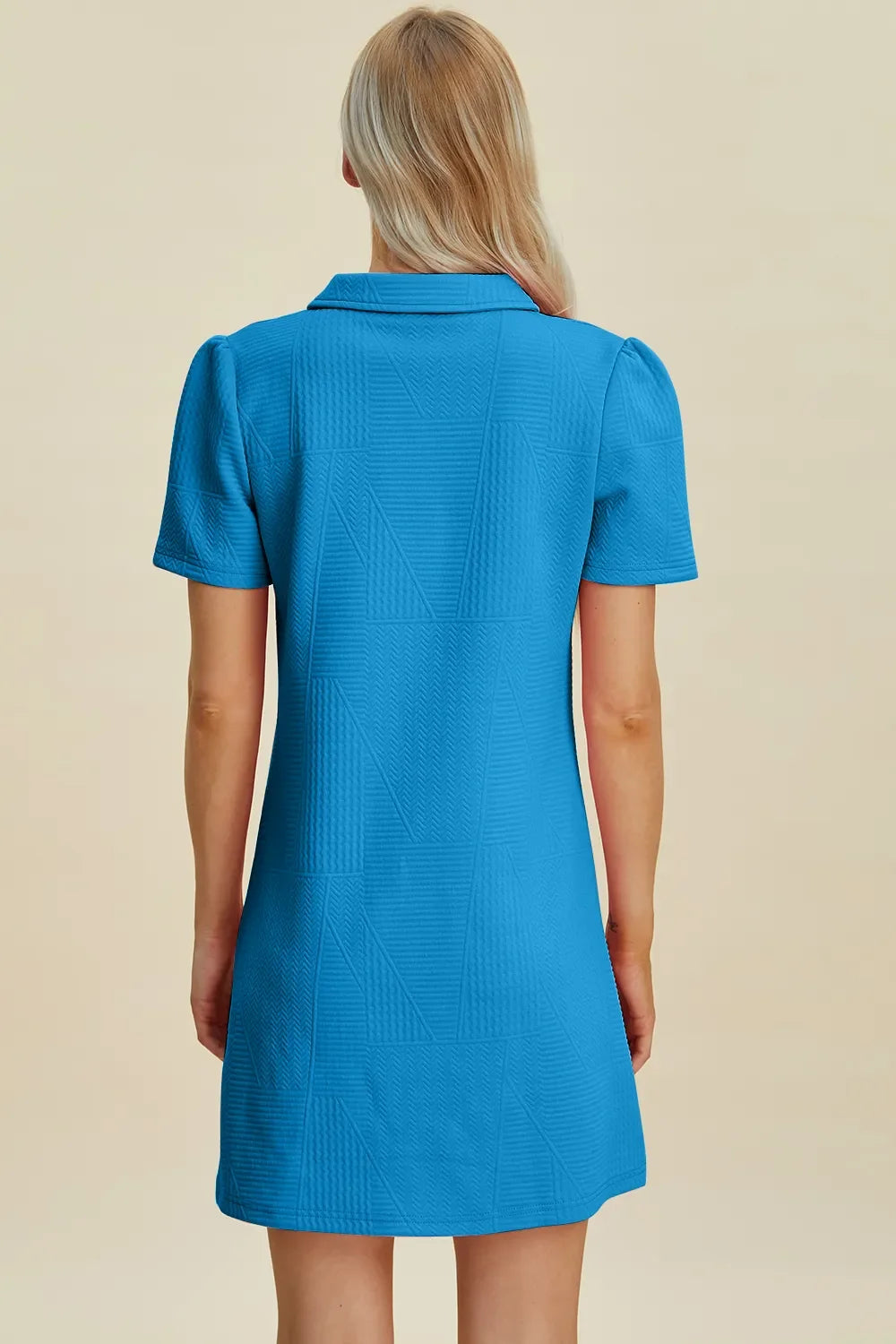 Texture Short Sleeve Dress