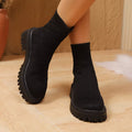 Round Toe Block Heels Boots