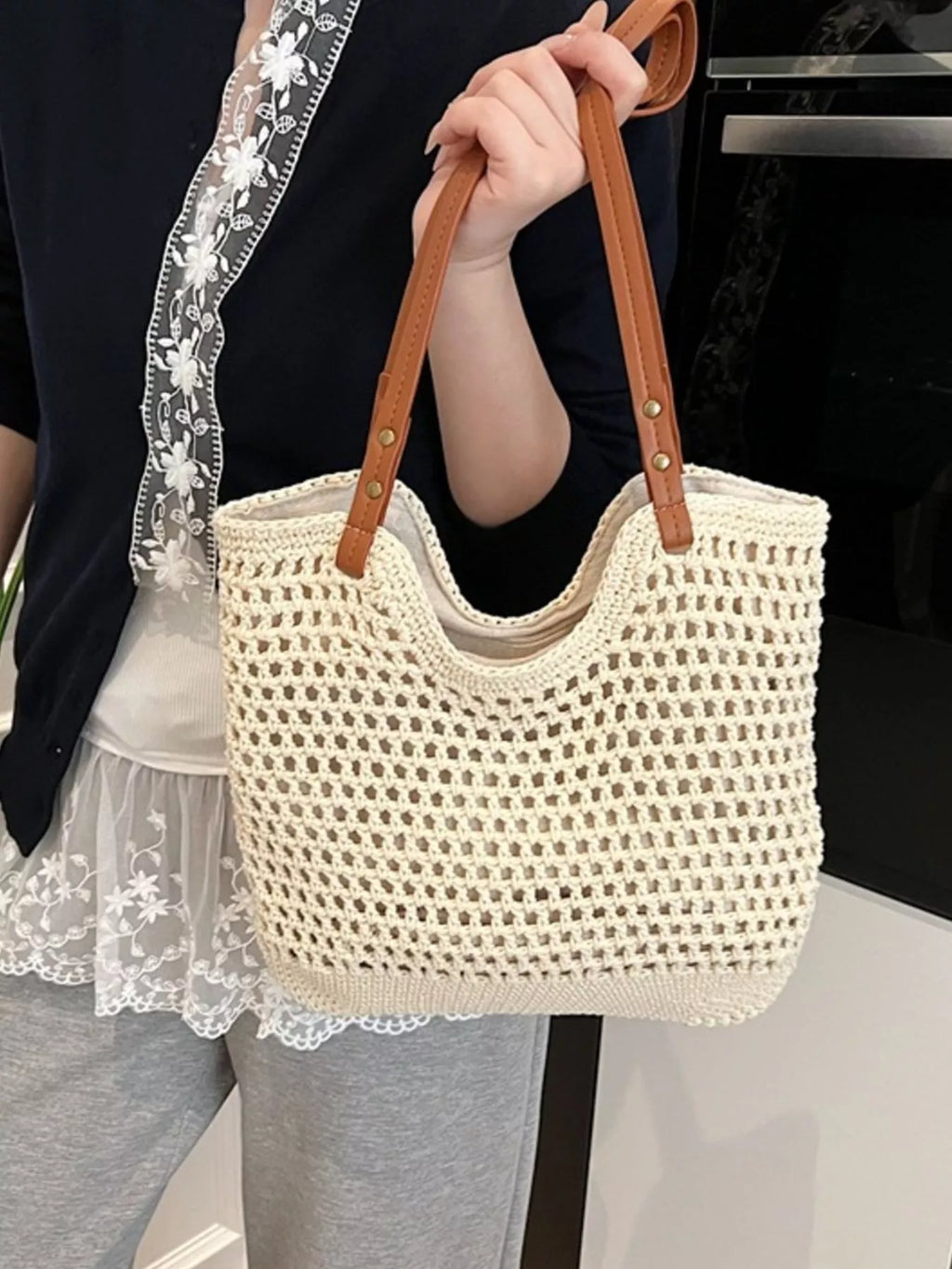 Crochet Knit Shoulder Bag