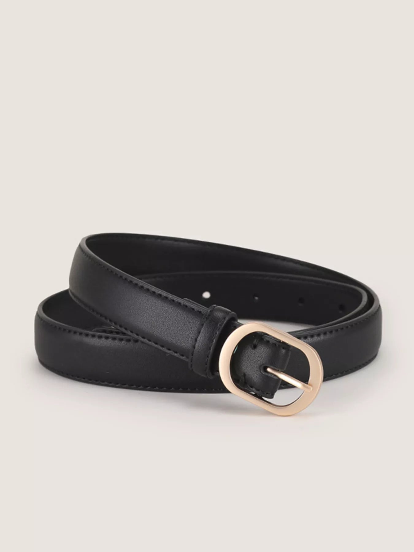 Elegant Oval Buckle Belt