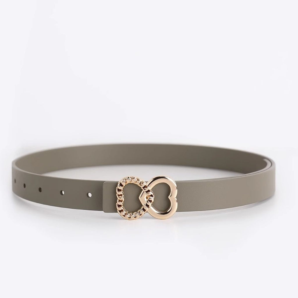 Adjustable Heart Buckle Belt