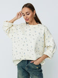 Floral Dropped Shoulder Oversized Sweater