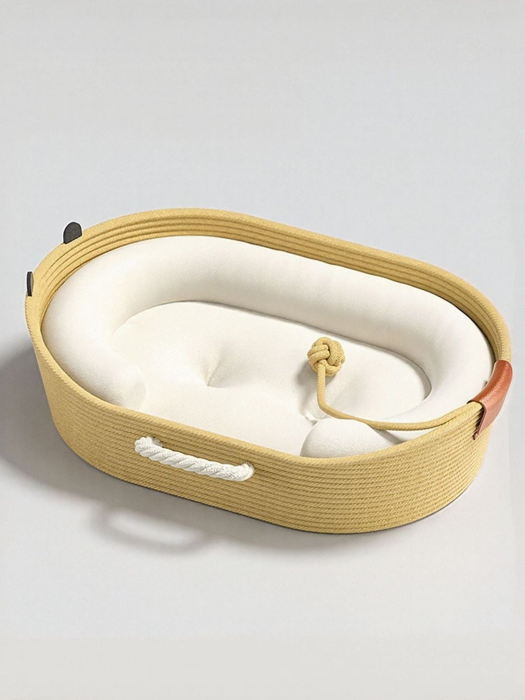 Woven Rope Oval Pet Bed