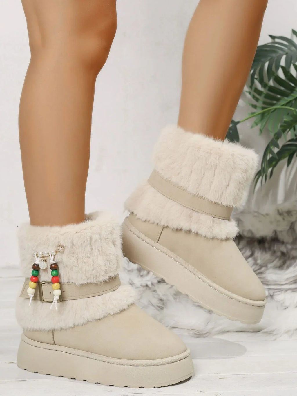 Round Toe Platform Boots