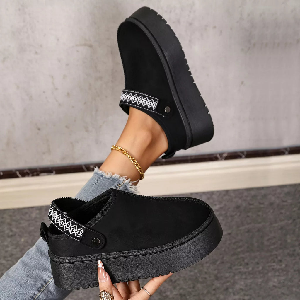 Platform Suede Fur-Lined Boots