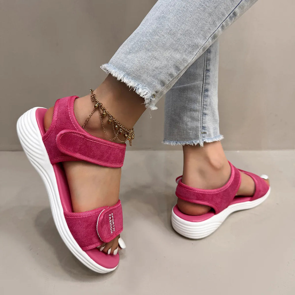 Velcro Strap Open Toe Sandals