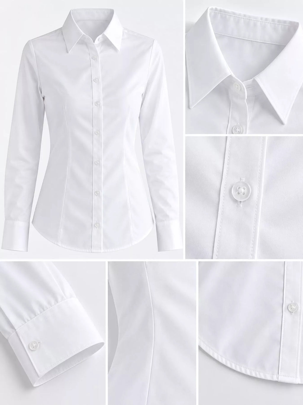 Full Size Classic Slim-Fit Button-Down Shirt Plus Size