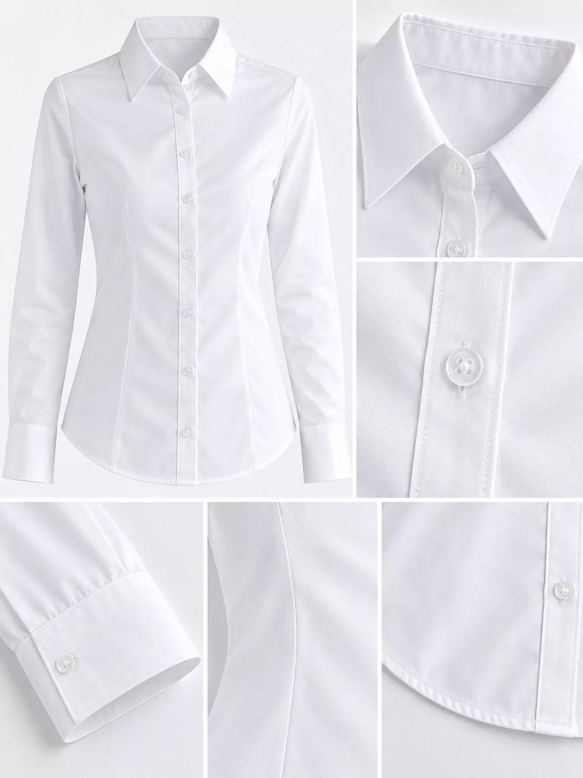 Full Size Classic Slim-Fit Button-Down Shirt Plus Size