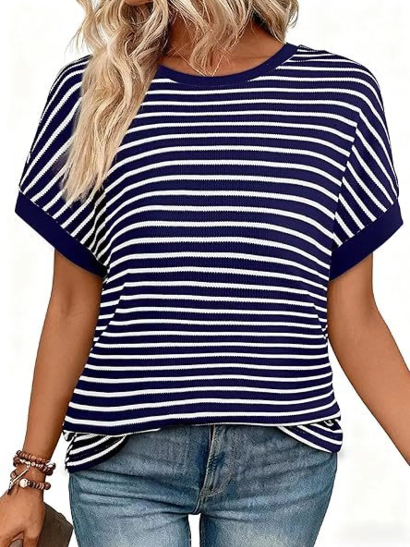 Classic Striped Crew Neck T-Shirt