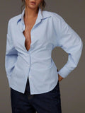Casual Striped Button-Down Shirt