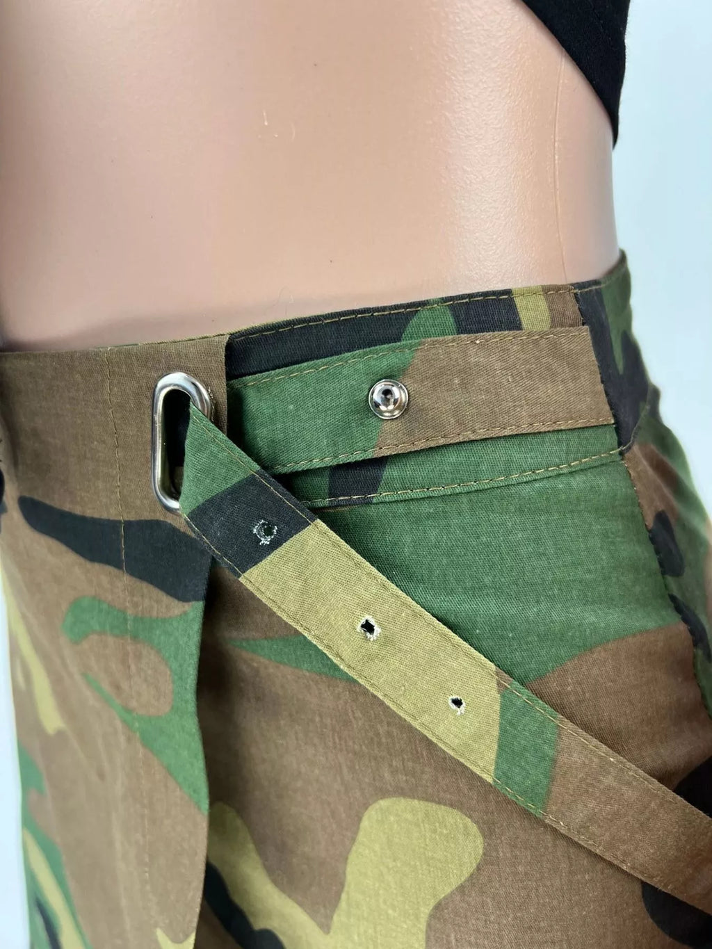 Camouflage Print Wrap Skort