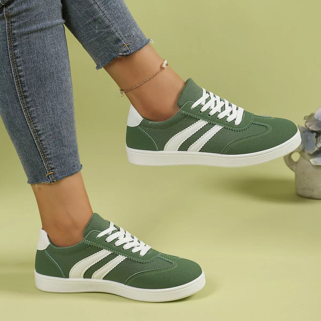 Casual Striped Flats Sneakers