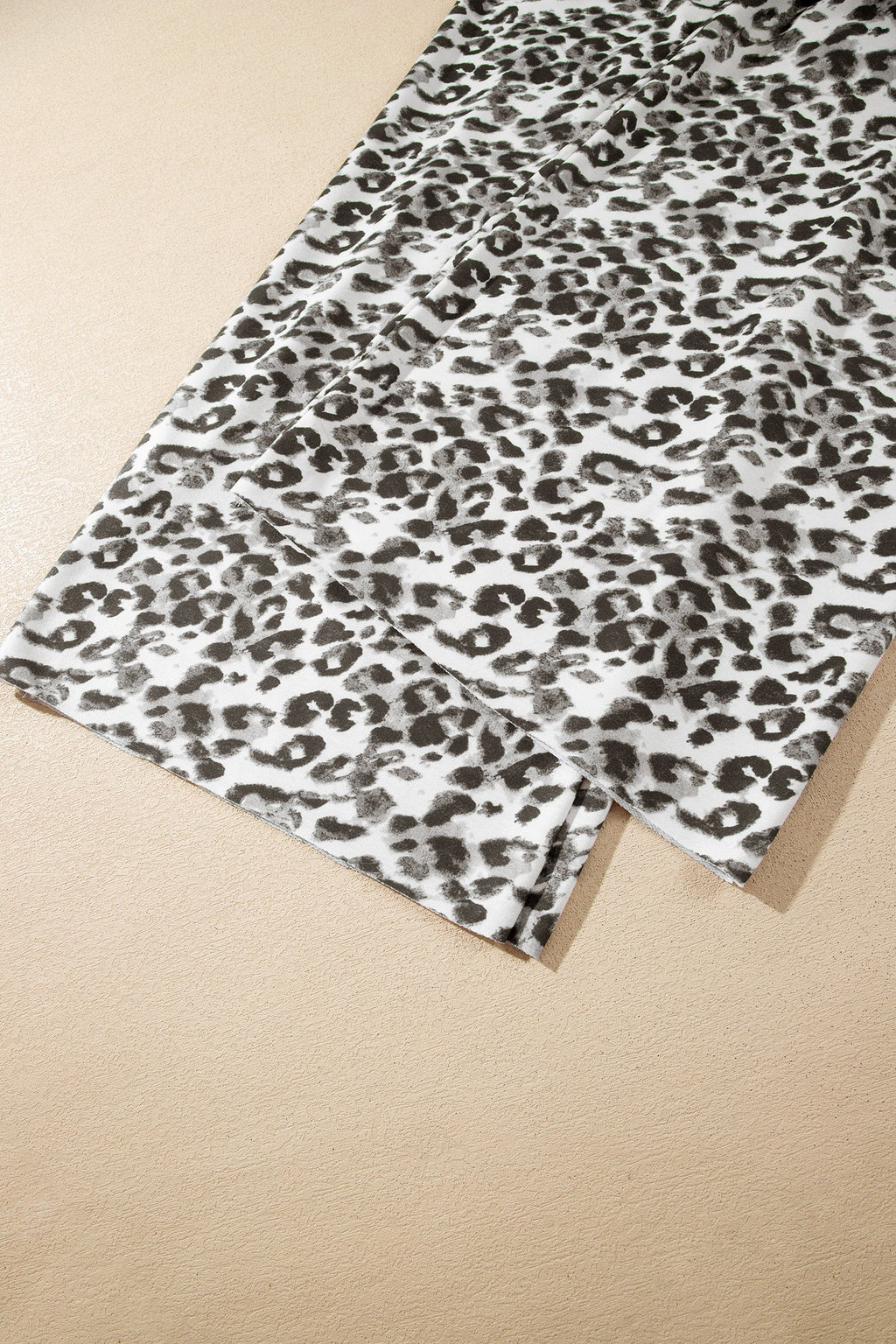 Multicolour Leopard Print Wide Leg Full Length Pants