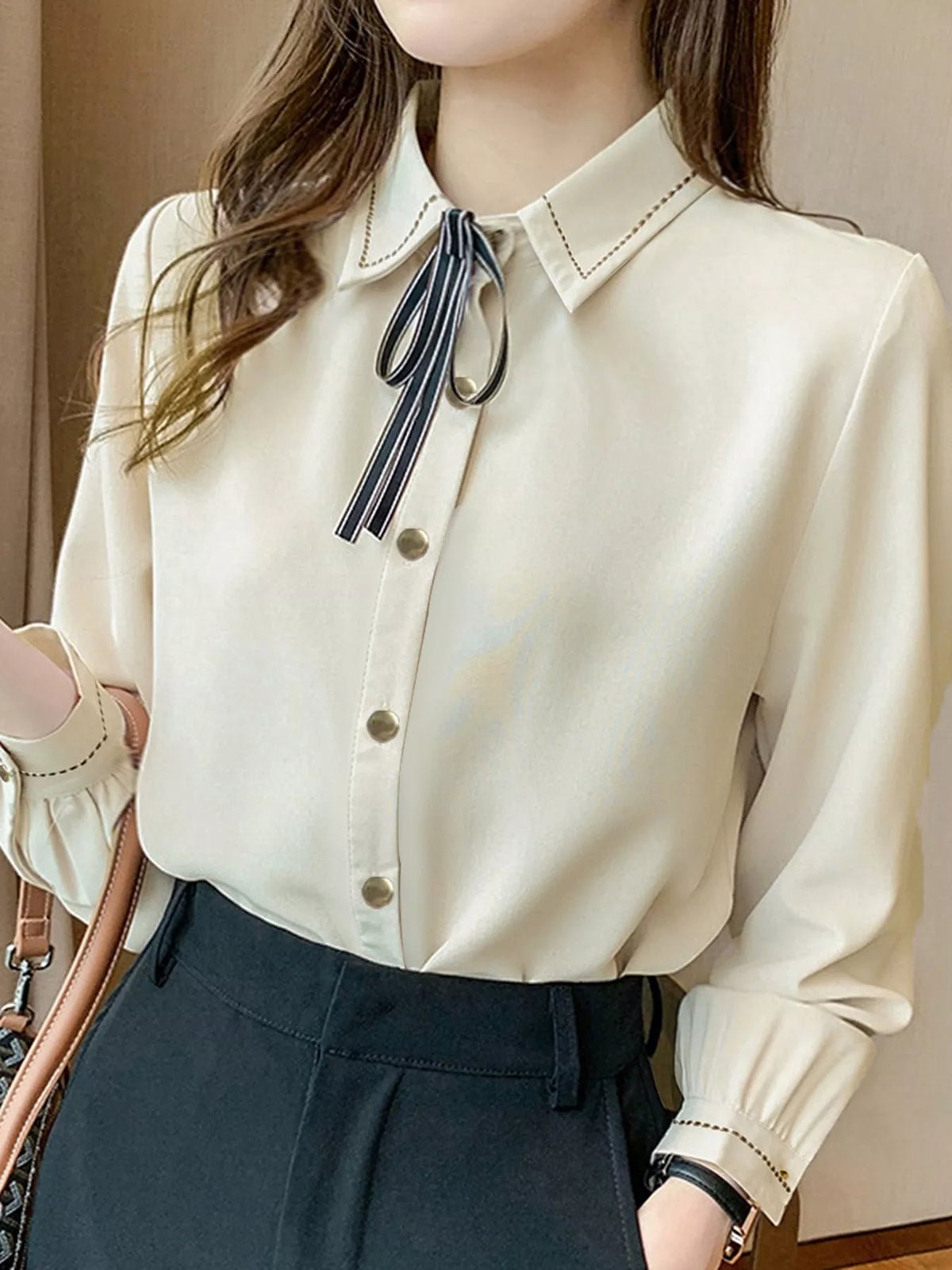 Bow Tie Long-Sleeve Shirt