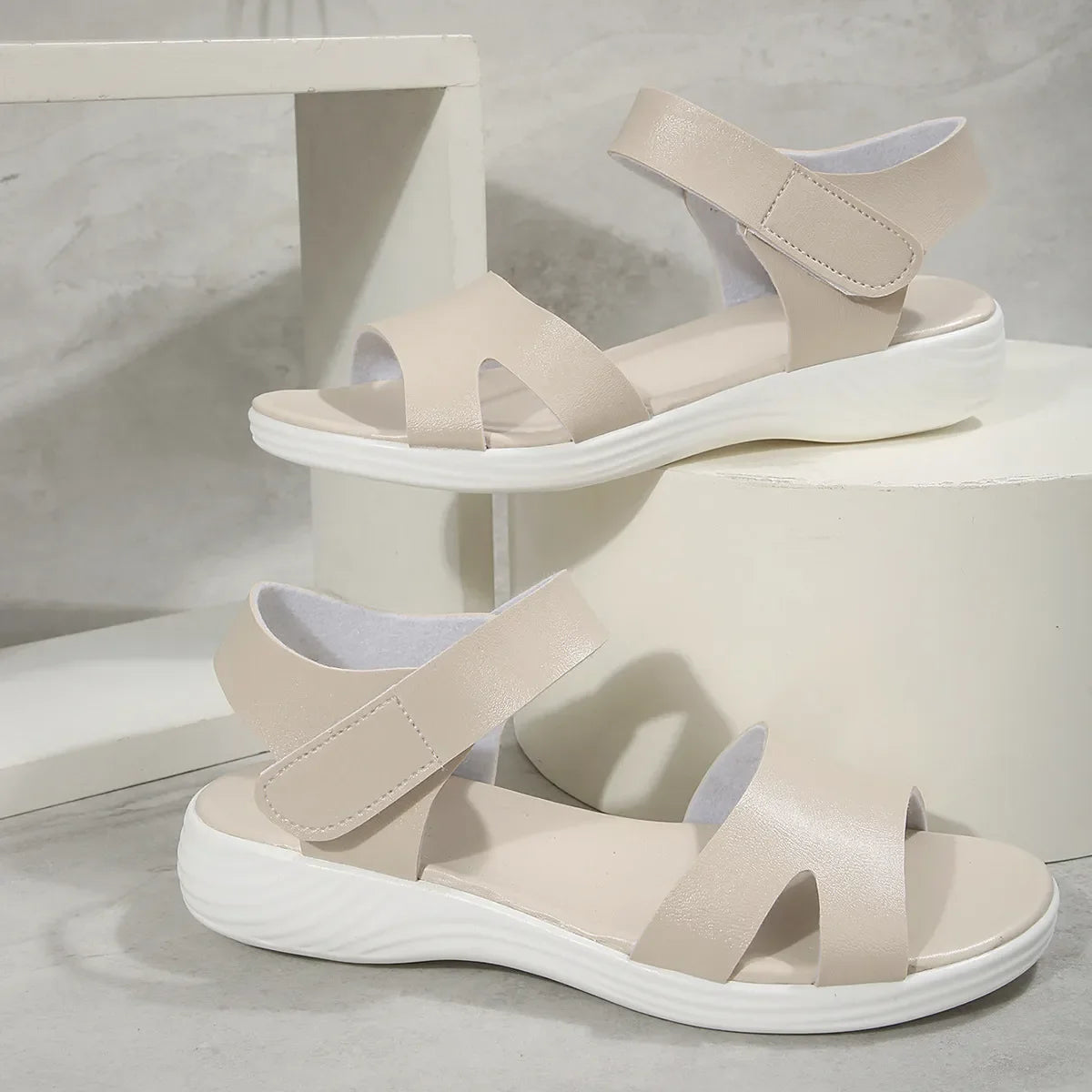 Open Toe Sandals with Ankle Strap