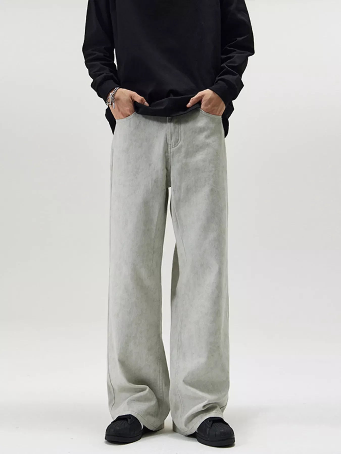 Men's Full Size Wide Leg Pants Plus Size