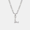 Titanium Steel Initial Letter Pendant Necklace