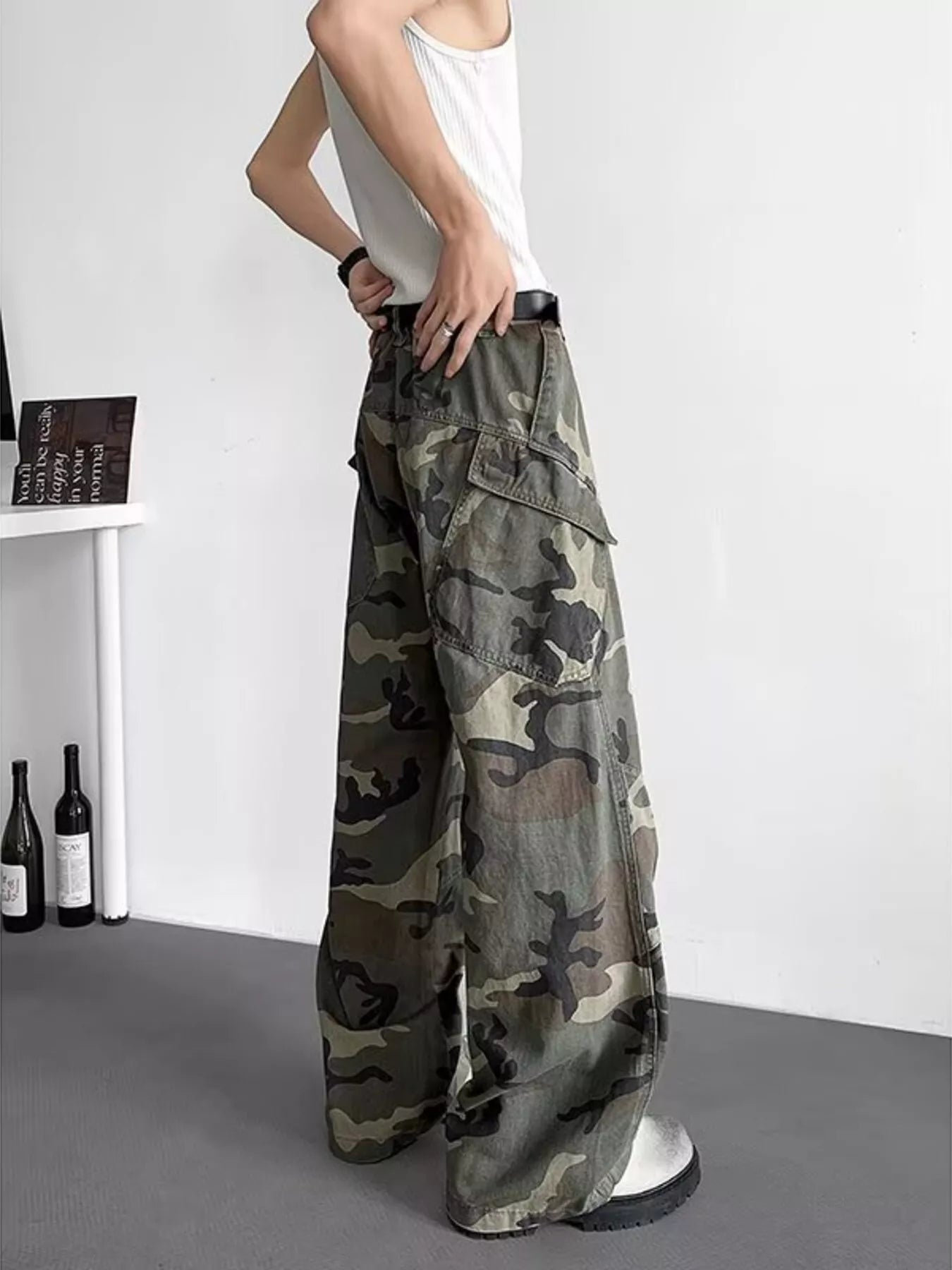 Men's Plus Size Loose Fit Camouflage Cargo Pants