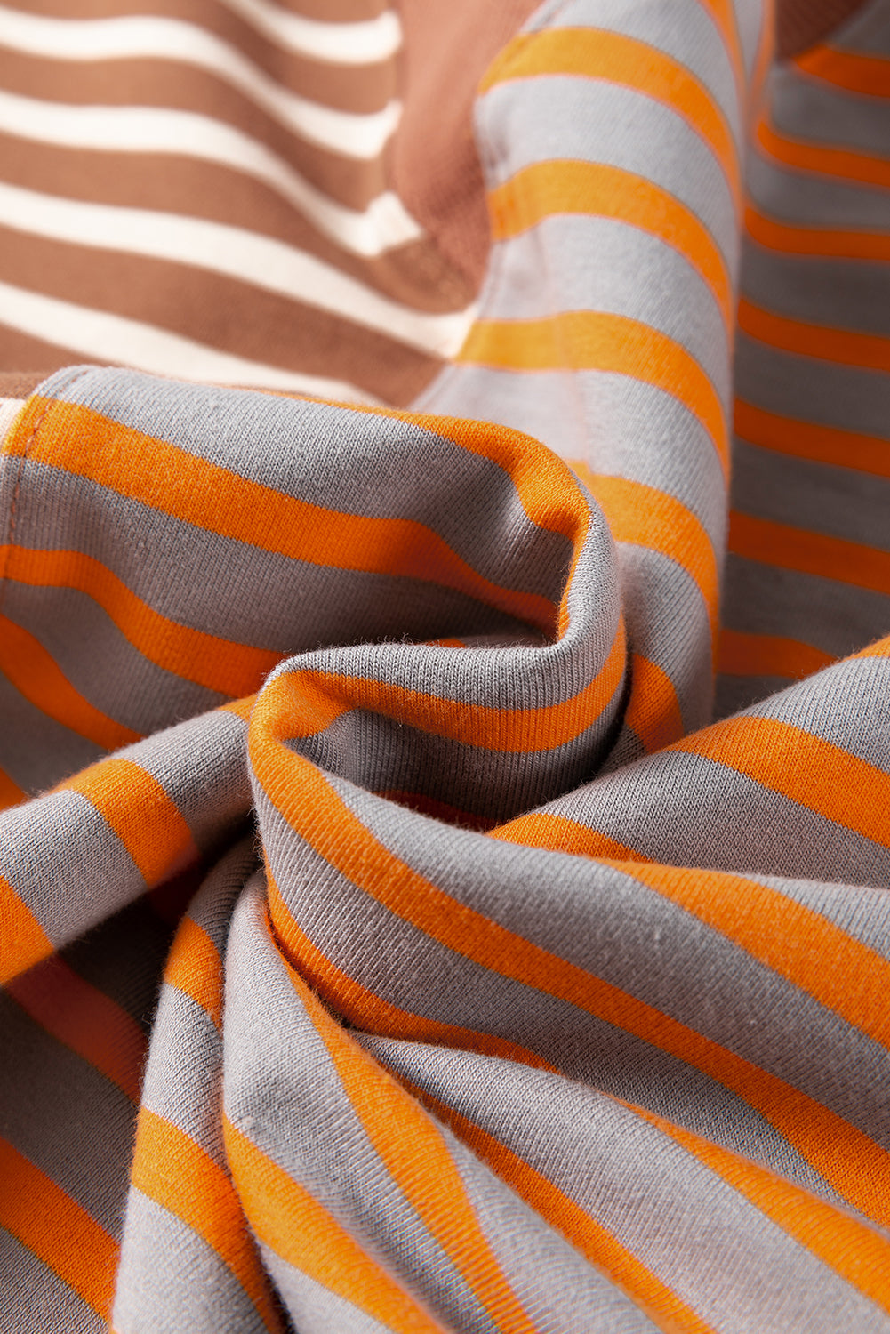 Stripe Colorblock Drop Shoulder Oversized Sweatshirt