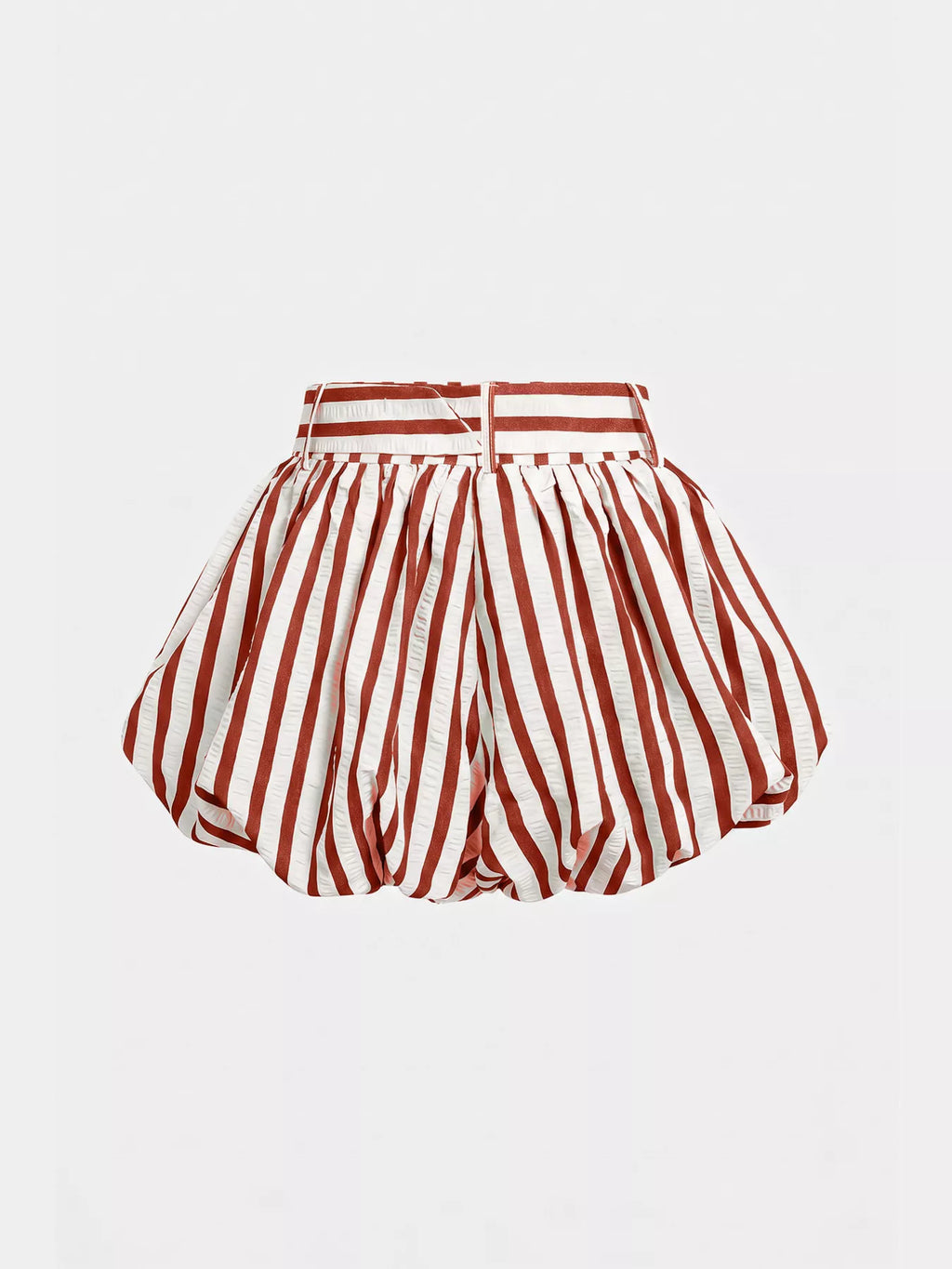 High-Waisted Striped Bubble Shorts