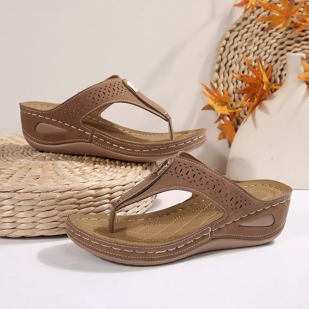 Toe Post Wedge Sandals