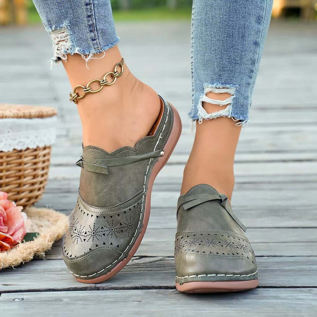 Round Toe Wedge Sandals