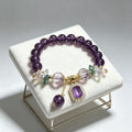Zircon-inlaid Pendant Purple Crystal Bracelet