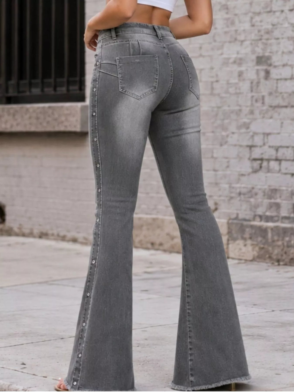 Plus Size High-Waisted Flare Jeans