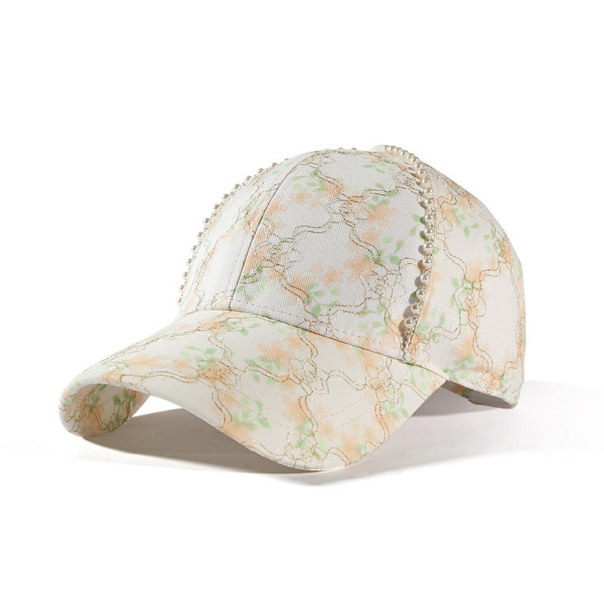 Floral Pearl Detail Baseball Cap