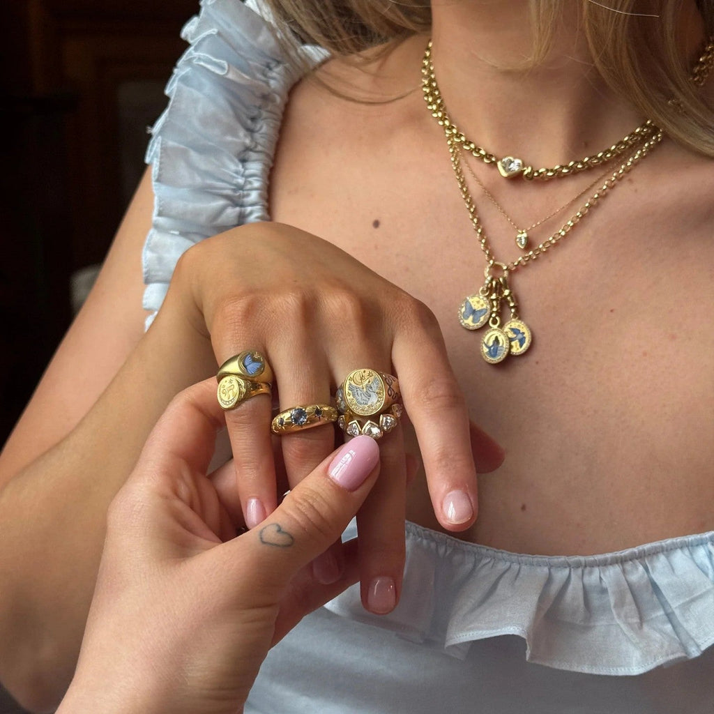 Enamel Motif Pendant Necklace Collection
