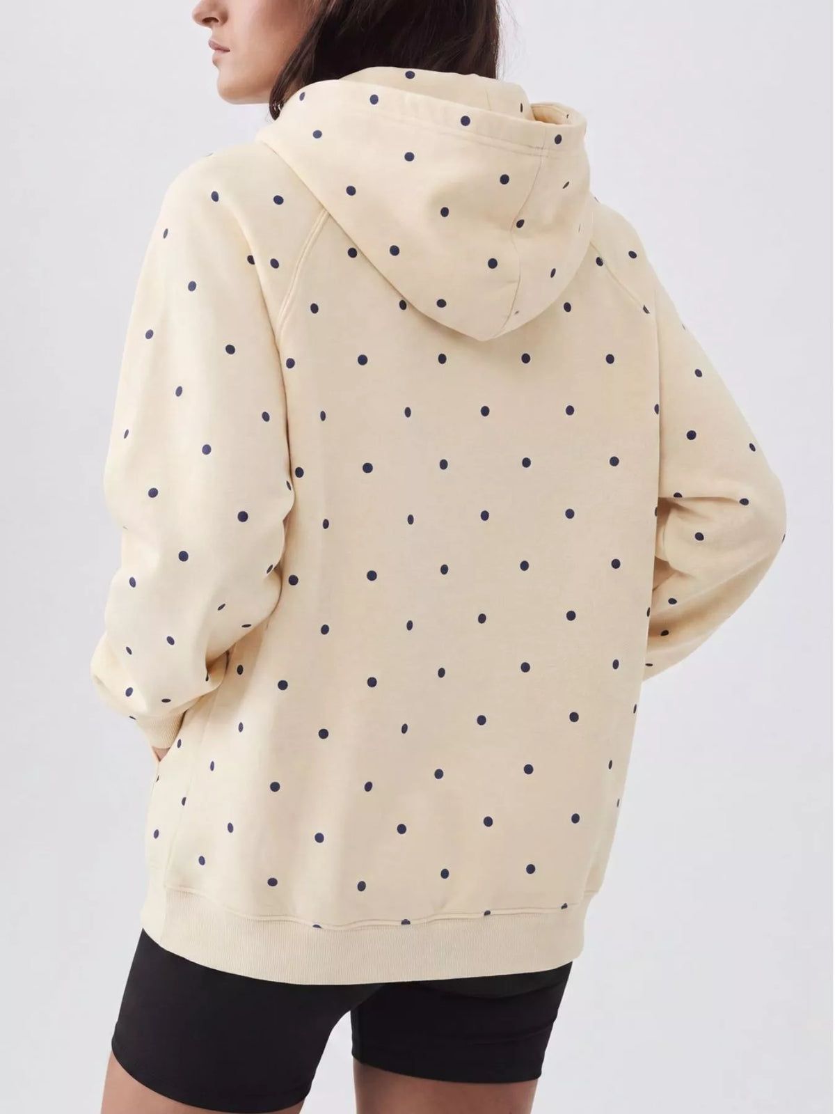 Polka Dot Kangaroo Pocket Hoodie