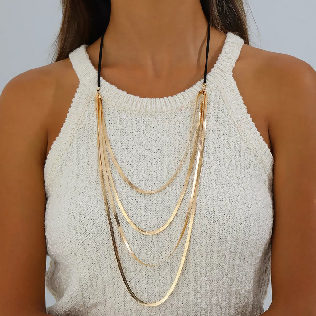 Multi-Layered Snake Chain Necklace