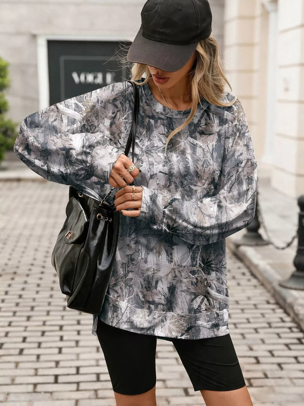 Printed Round Neck Sweatshirt
