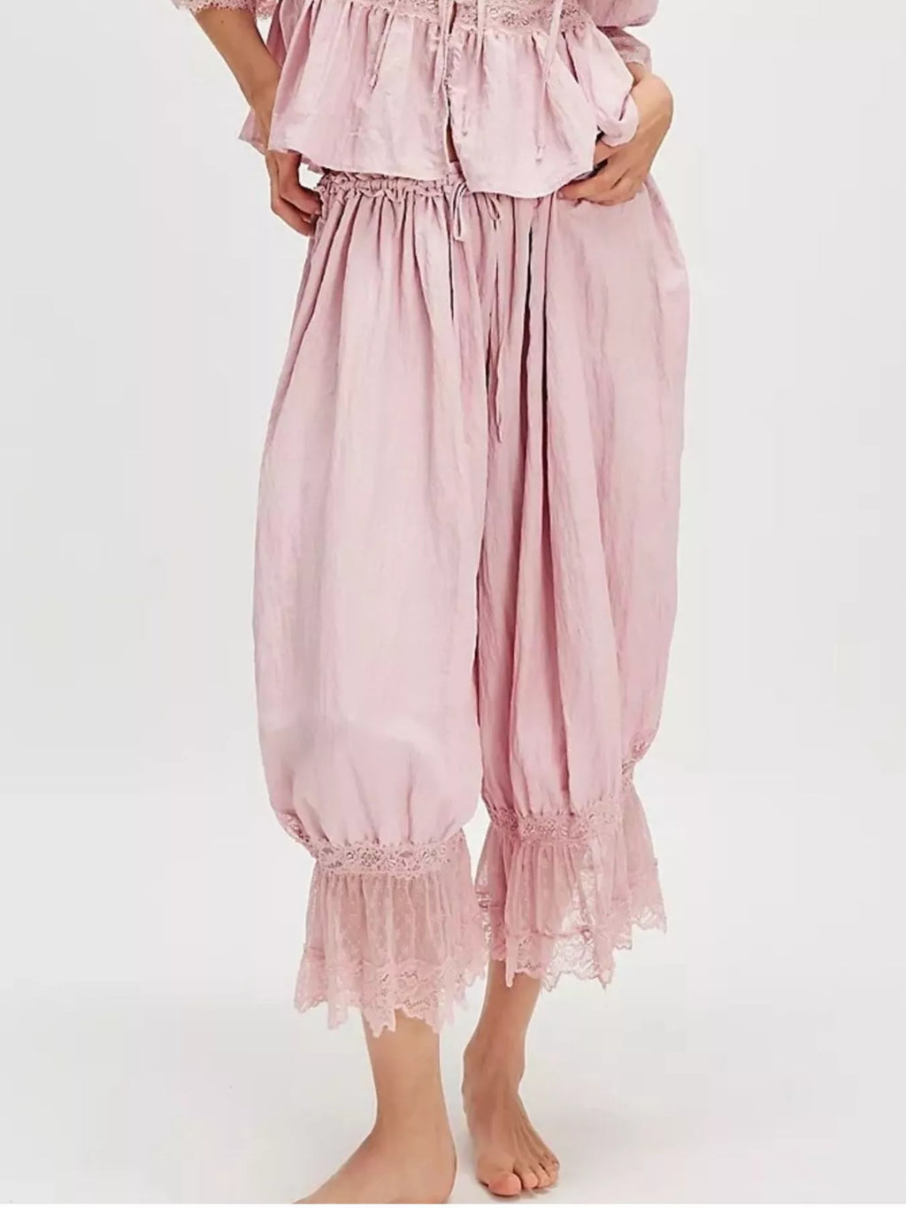 Lace Trimmed Lounge Pants