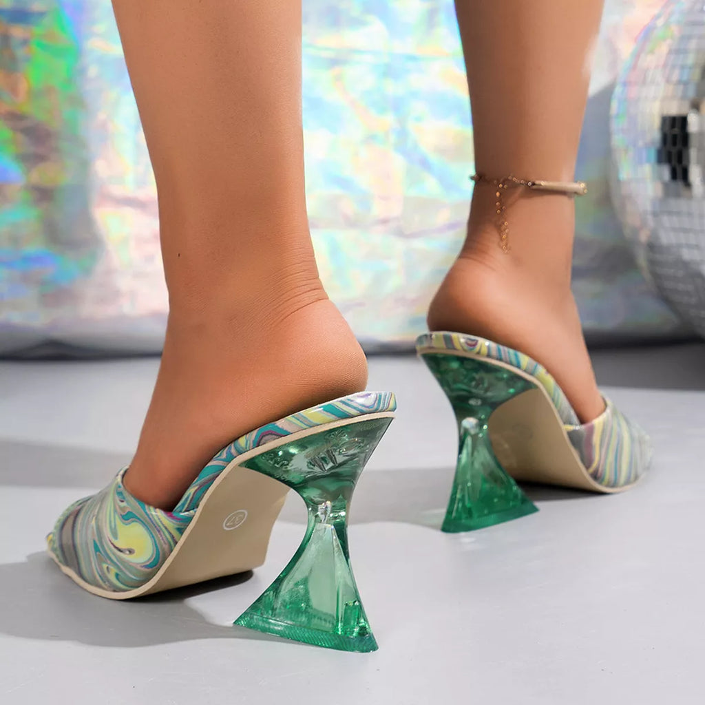 Open Toe Block Heels Sandals
