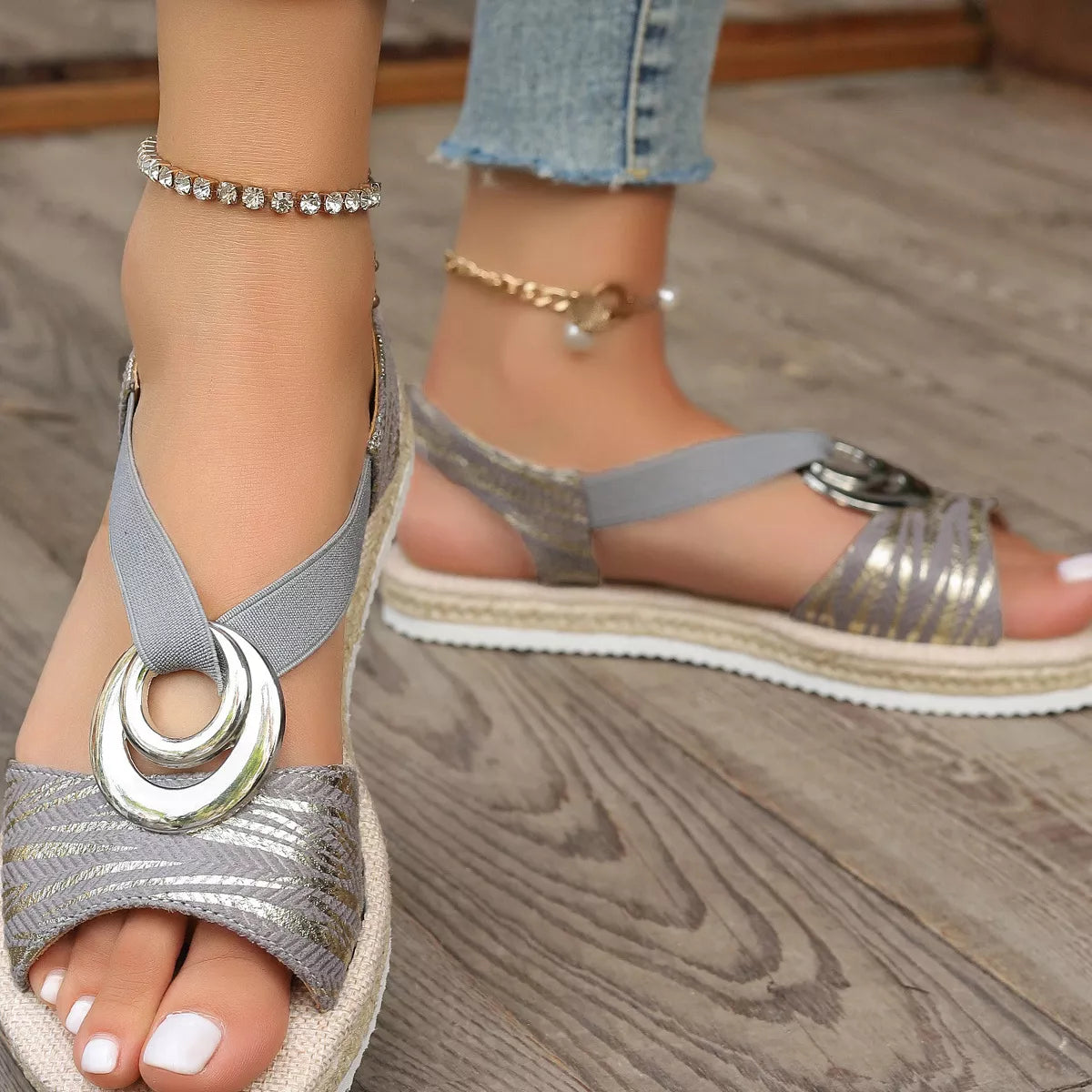 Ankle Strap Espadrille Sandals