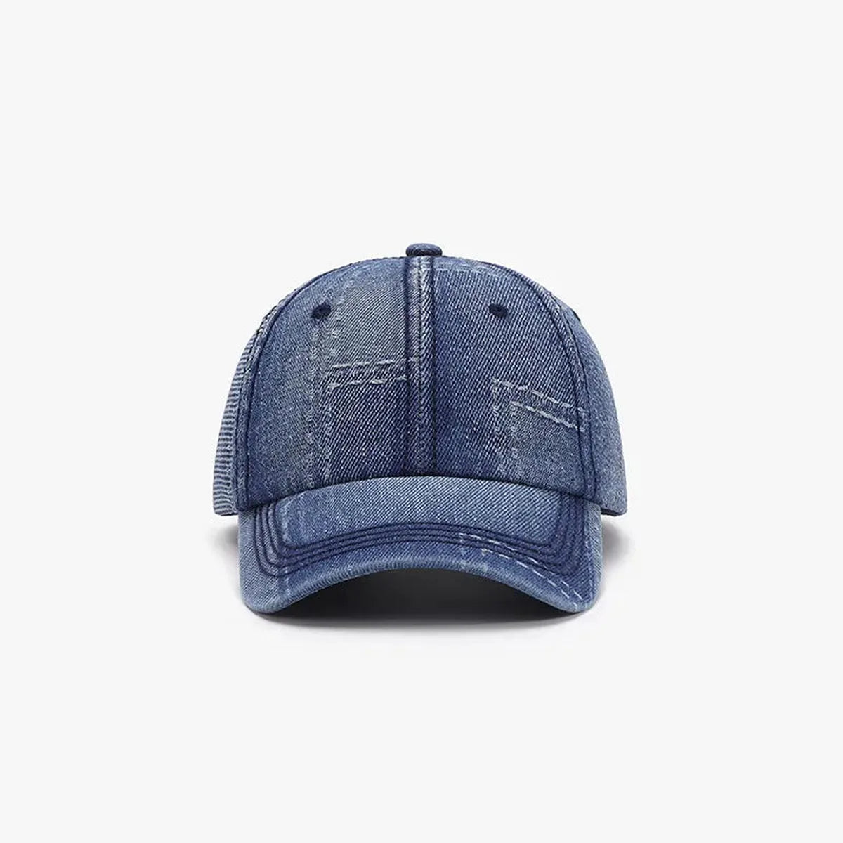 Denim Patchwork Cotton Baseball Cap