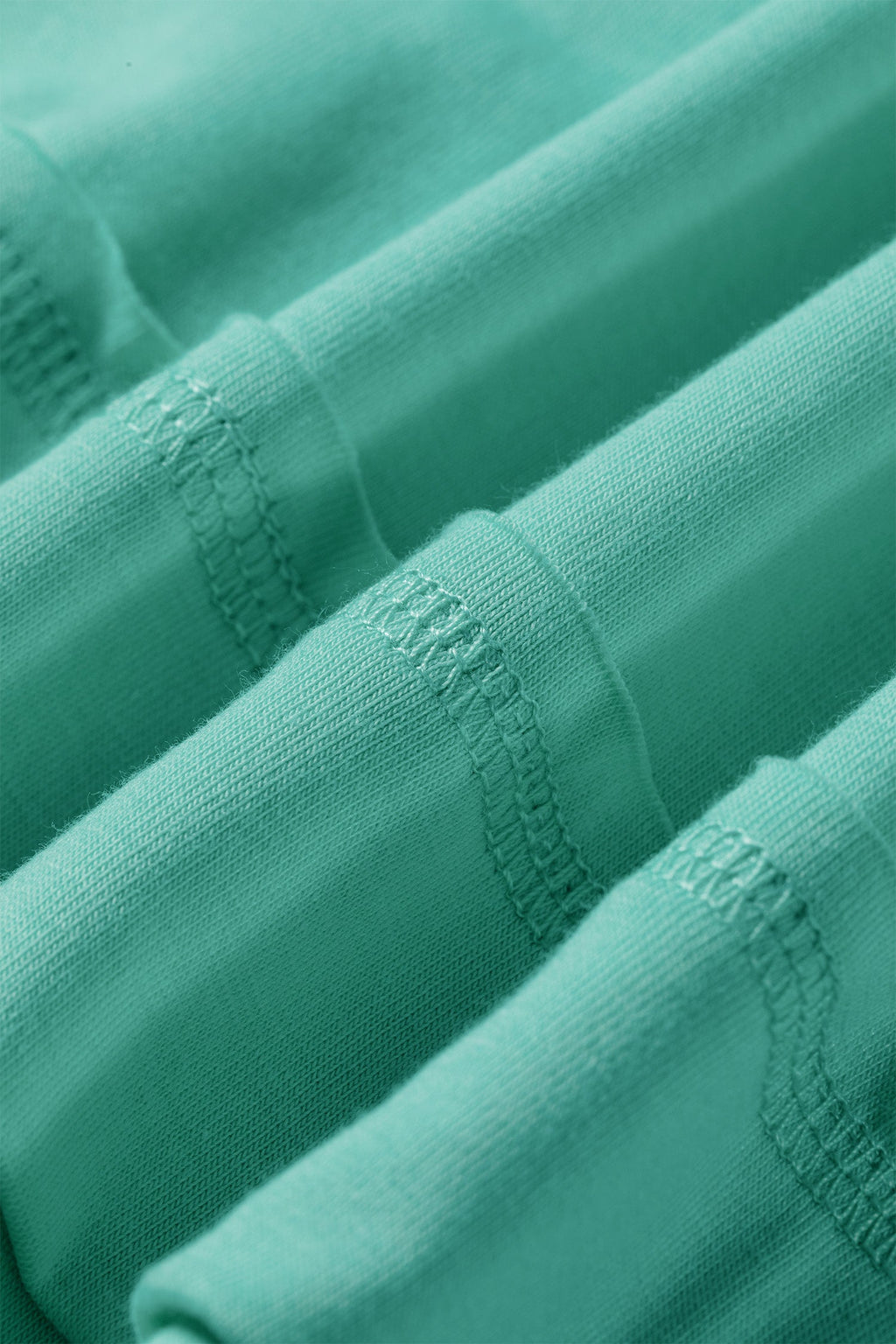 Mint Green Raw Edge Patch Pocket Oversized Top and Shorts Set