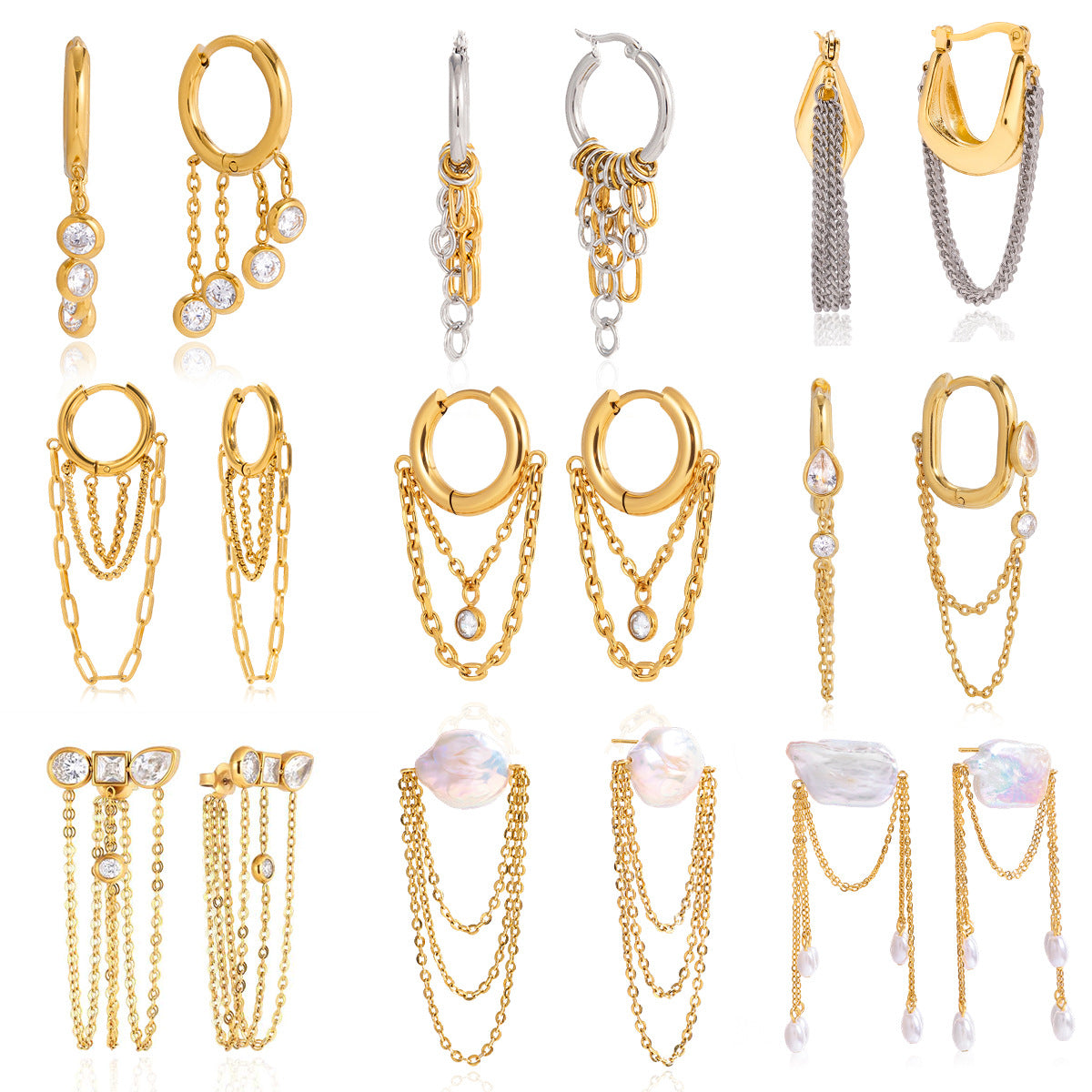 Chain Tassel Earrings Assortment