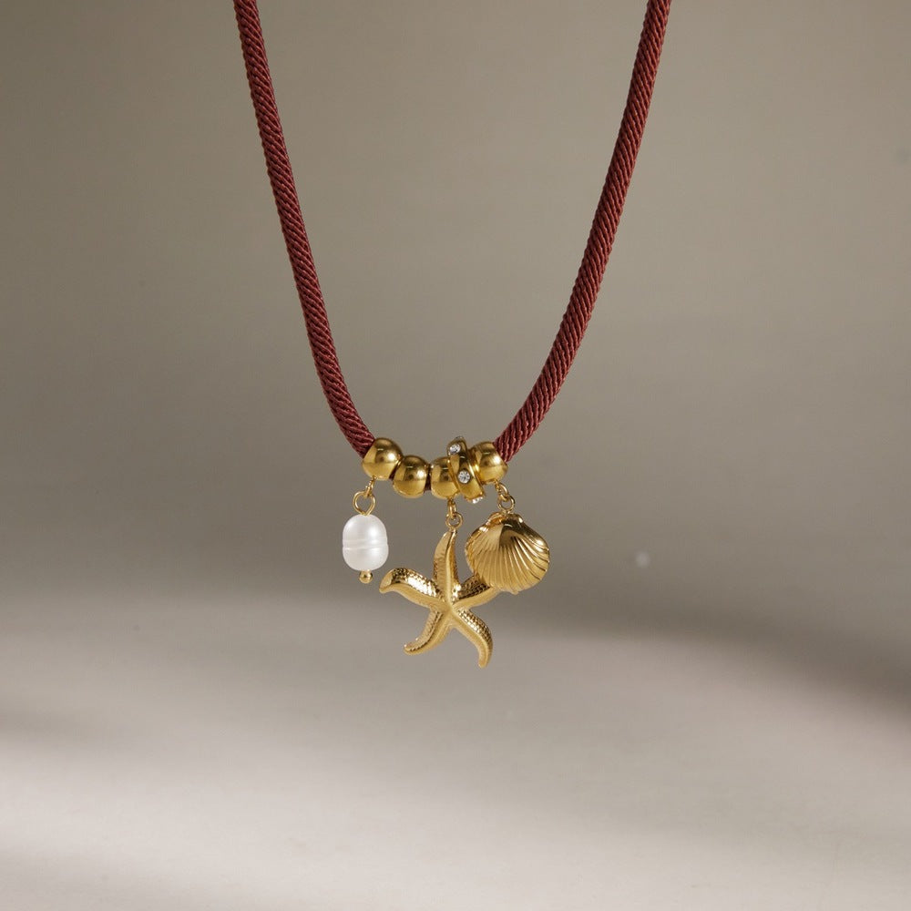 Star Pearl Chain Necklace