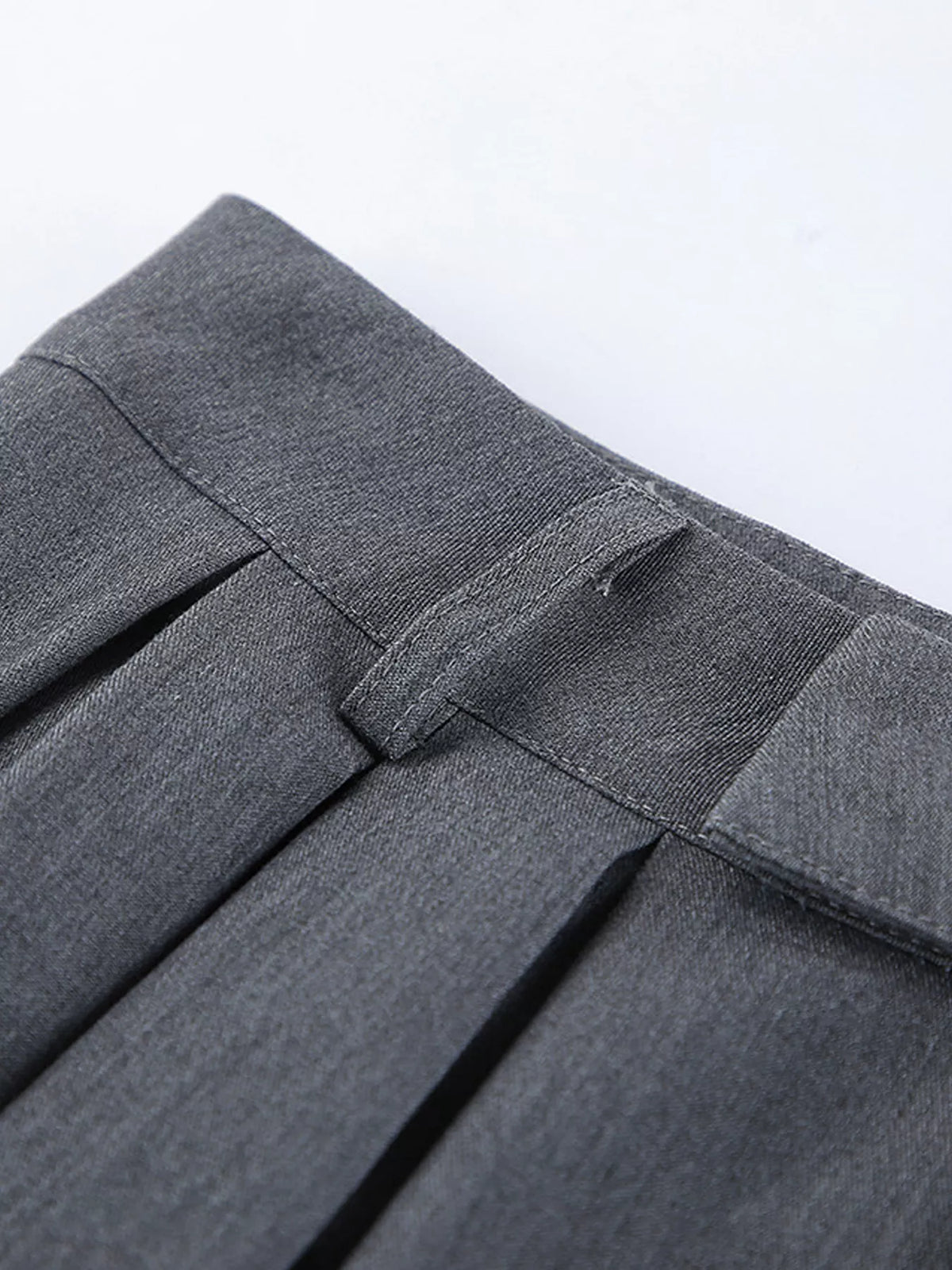 High-Waisted Wide-Leg Pleated Pants